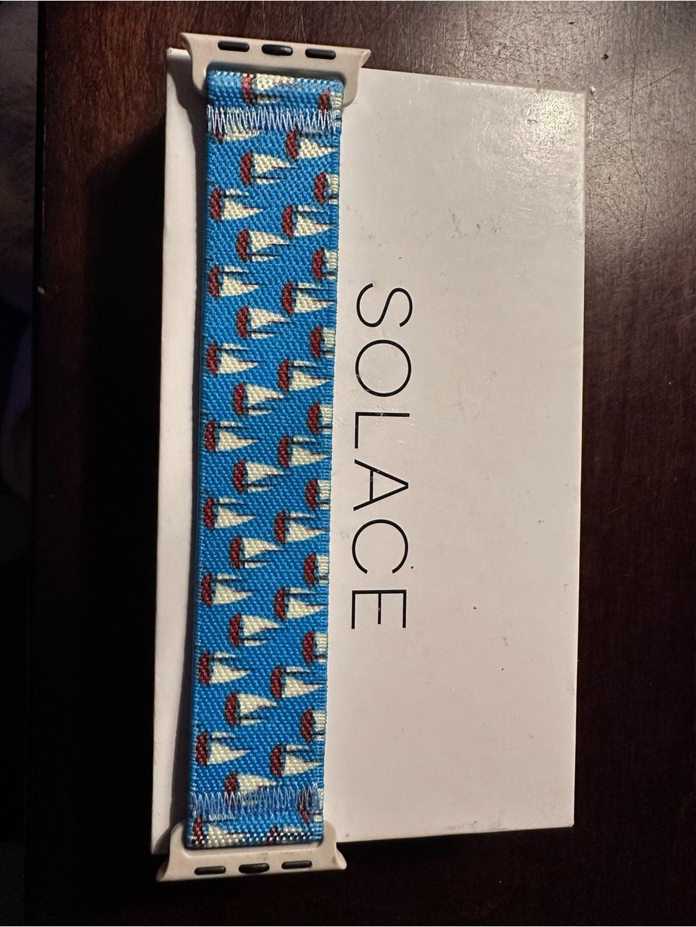 Solace Blue Sailboat Pattern Watch Band for Apple Watch